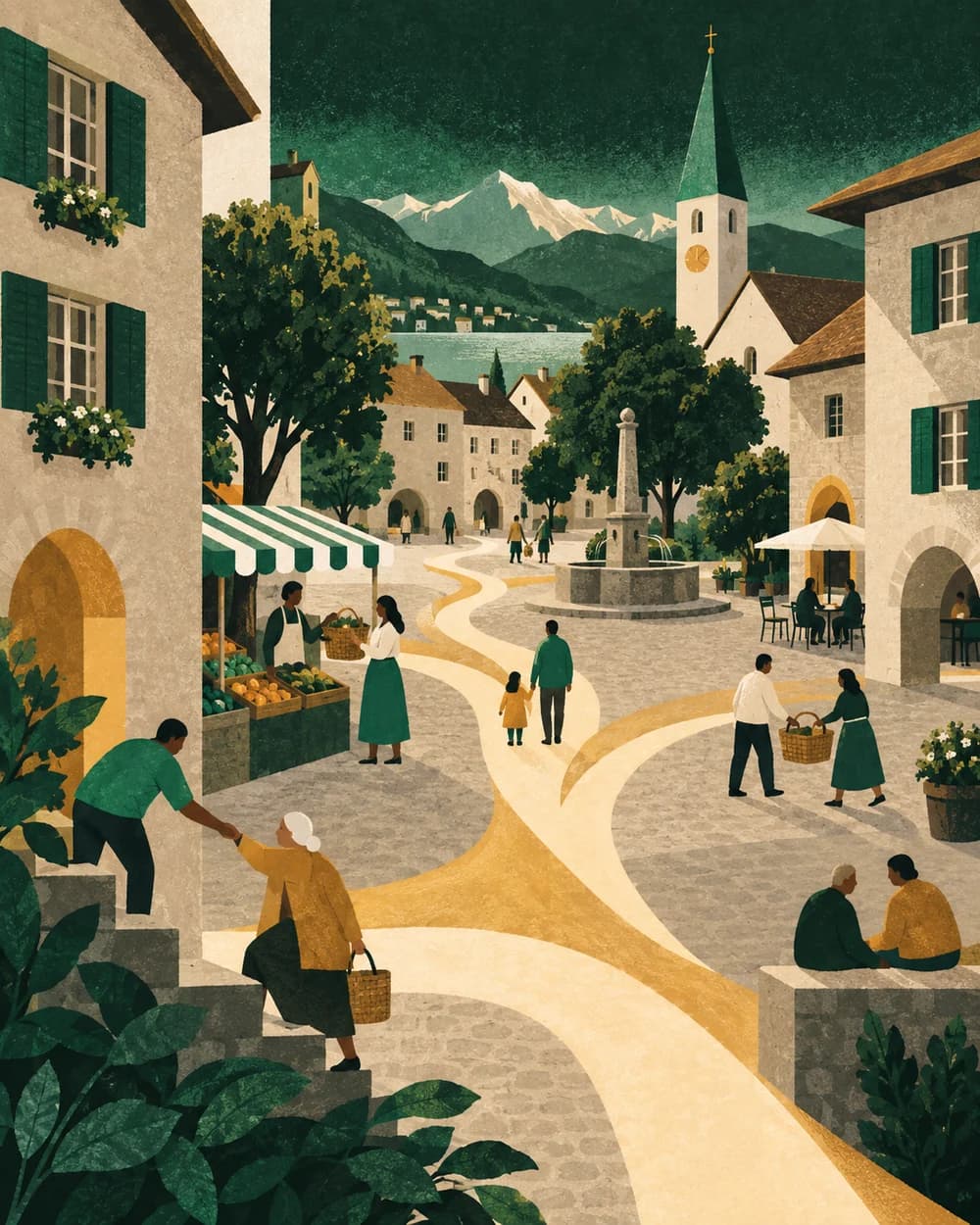 Illustration : l’entraide au cœur de la ville