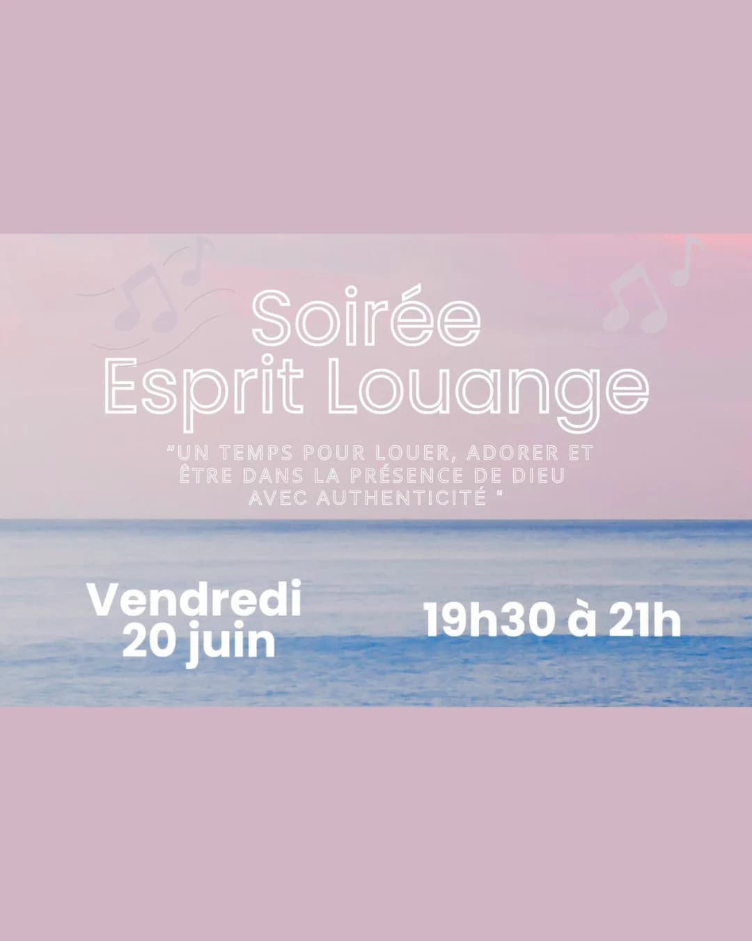 Visuel de Soirée de louange