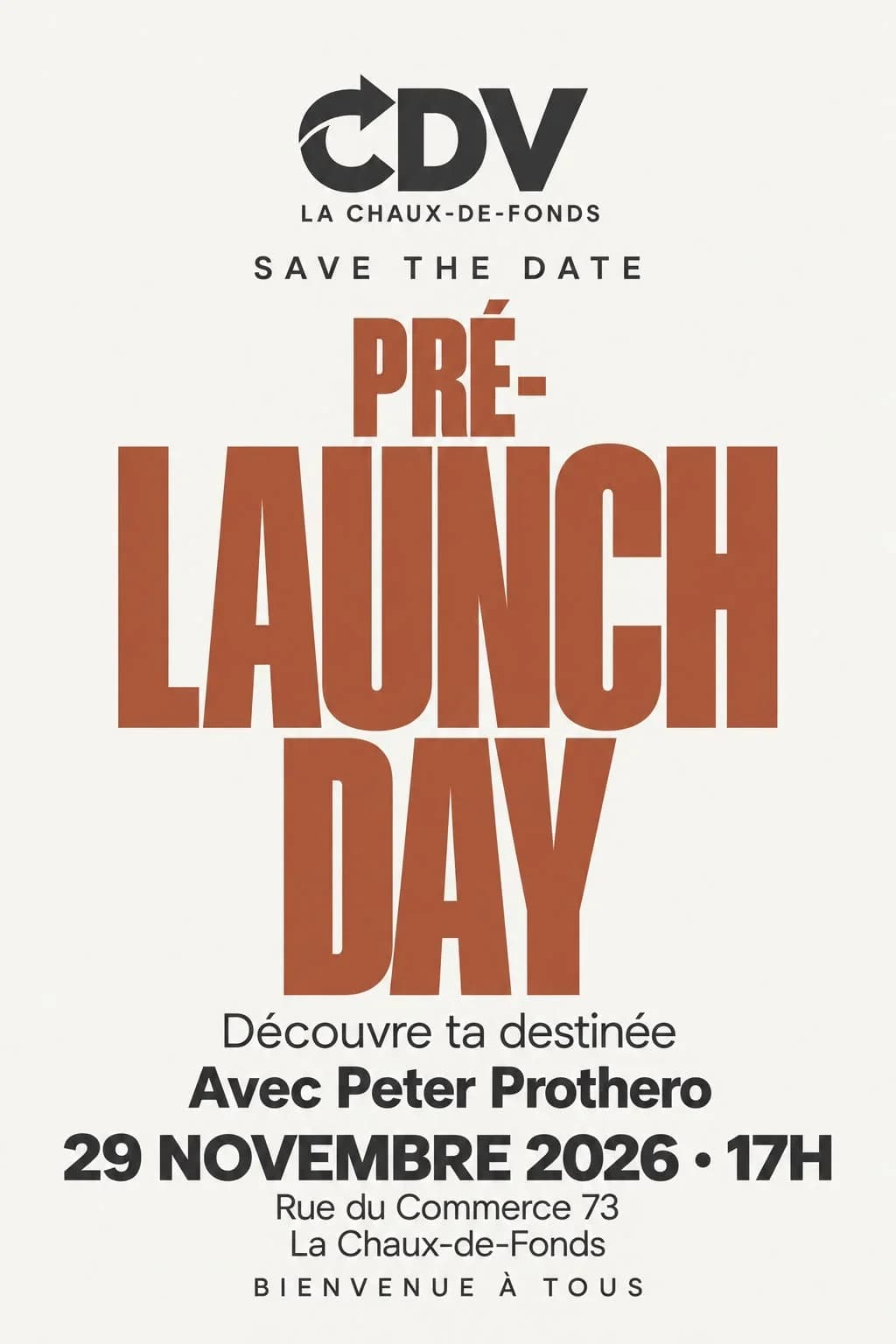 Visuel de Pré launch day à17h